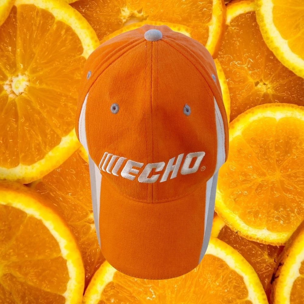 Echo Timber Wolf CS-590 Orange Cotton Embroidered Adjustable Baseball Cap Hat